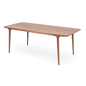 Masa de dining din lemn de nuc 90x180 cm Fawn - Gazzda imagine