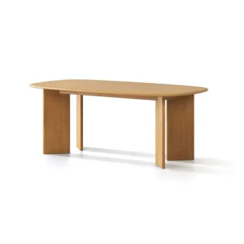 Masa de dining din lemn de stejar 100x200 cm Charlotte - Micadoni imagine