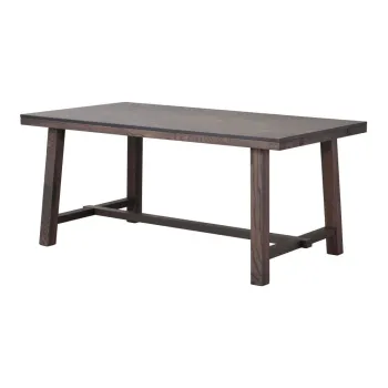 Masa de dining din lemn de stejar Rowico Brooklyn, 170 x 95 cm, maro inchis imagine