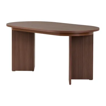 Masa de dining extensibila cu aspect de lemn de nuc cu blat suplimentar 90x160 cm Sorell - Kalune Design imagine