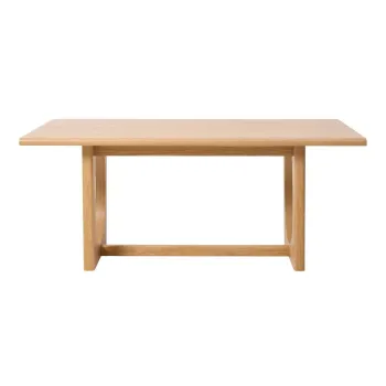 Masa de dining extensibila cu aspect de lemn de stejar 95x180 cm Flow - Unique Furniture imagine