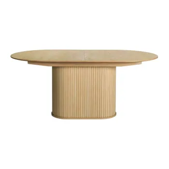Masa de dining extensibila cu aspect de lemn de stejar cu blat suplimentar 95x180 cm Nola - Unique Furniture imagine