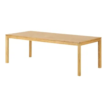 Masa de dining extensibila cu aspect de lemn de stejar cu blat suplimentar Bowen - House Nordic imagine