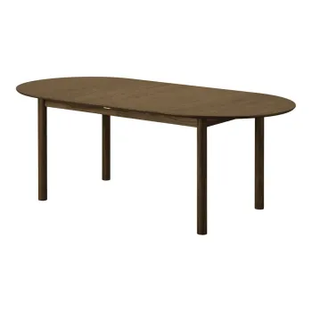 Masa de dining extensibila cu aspect de lemn de stejar cu blat suplimentar Bundaberg - House Nordic imagine