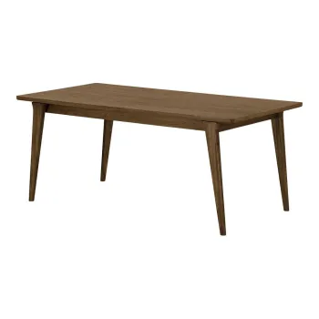 Masa de dining extensibila cu aspect de lemn de stejar cu blat suplimentar Darwin - House Nordic imagine