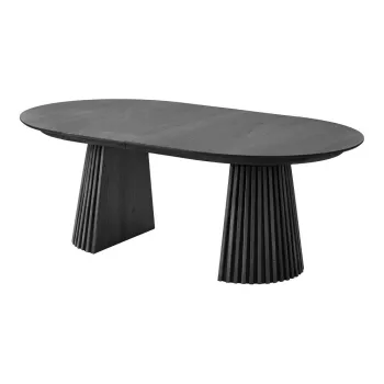 Masa de dining extensibila cu aspect de lemn de stejar cu blat suplimentar Osaka - House Nordic imagine
