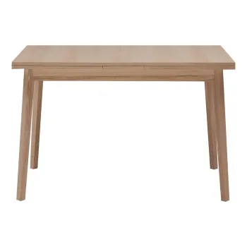 Masa de dining extensibila cu aspect din lemn de stejar H Single, 120 x 80 cm imagine