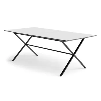 Masa de dining extensibila cu blat alb cu blat suplimentar 100x210 cm Meza - Hammel Furniture imagine