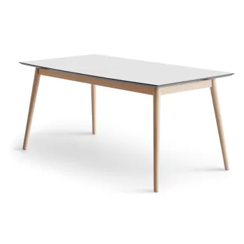 Masa de dining extensibila cu blat alb cu blat suplimentar 100x210 cm Meza - Hammel Furniture imagine