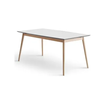 Masa de dining extensibila cu blat alb cu blat suplimentar 90x165 cm Meza - Hammel Furniture imagine