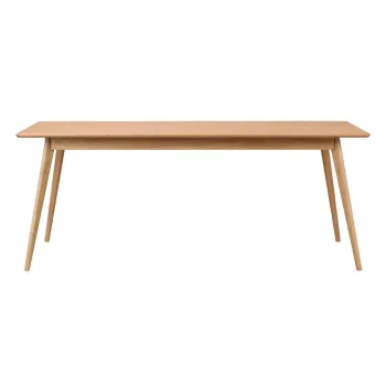 Masa de dining extensibila cu blat cu aspect de lemn de frasin 190x90 cm Yumi - Rowico imagine