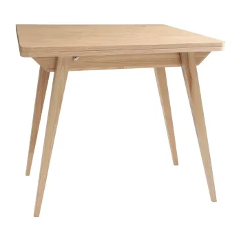 Masa de dining extensibila cu blat cu aspect de lemn de frasin 65x90 cm Envelope - Ragaba imagine