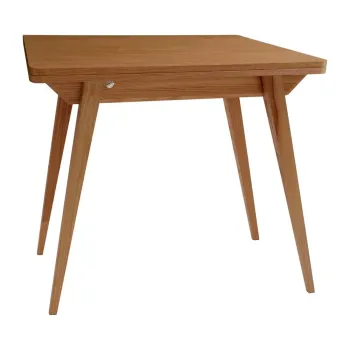 Masa de dining extensibila cu blat cu aspect de lemn de frasin 65x90 cm Envelope - Ragaba imagine