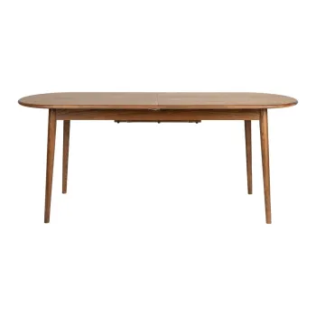 Masa de dining extensibila cu blat cu aspect de lemn de nuc cu blat suplimentar 90x180 cm Twist - Zuiver imagine