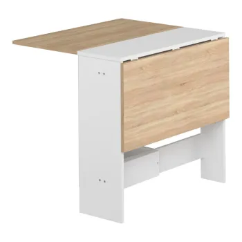 Masa de dining extensibila cu blat cu aspect de lemn de stejar 76x28 cm Papillon - TemaHome imagine