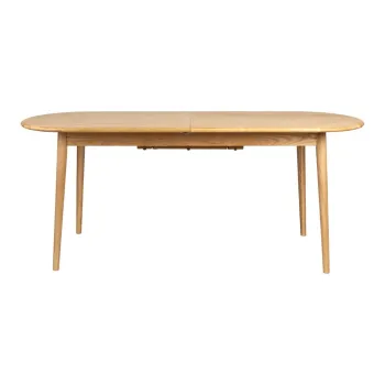 Masa de dining extensibila cu blat cu aspect de lemn de stejar cu blat suplimentar 90x180 cm Twist - Zuiver imagine