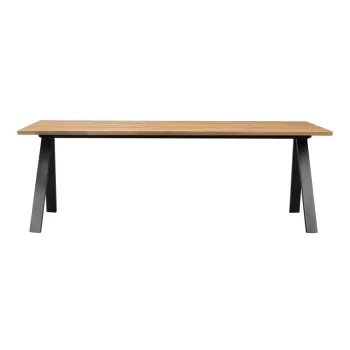 Masa de dining extensibila cu blat din lemn de stejar 220x100 cm Carradale - Rowico imagine