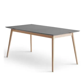 Masa de dining gri antracit/in culoare naturala extensibila 90x165 cm Meza - Hammel Furniture imagine