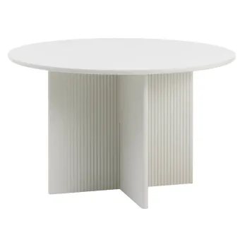 Masa de dining gri deschis rotunda o 120 cm Palma - Unique Furniture imagine