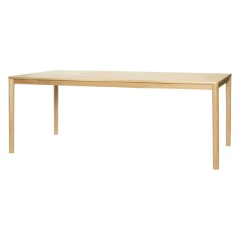 Masa de dining in culoare naturala cu aspect de lemn de stejar 100x200 cm Ground - Hubsch imagine