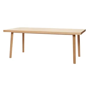 Masa de dining in culoare naturala din lemn de stejar 100x200 cm Herringbone - Hubsch imagine