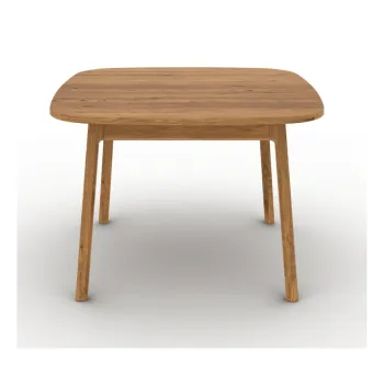 Masa de dining in culoare naturala din lemn de stejar 90x160 cm Twig - The Beds imagine