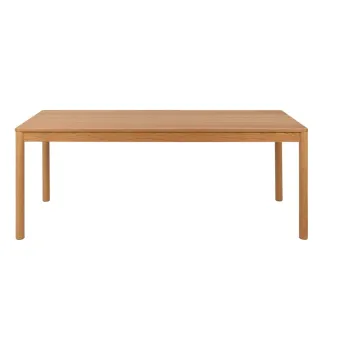 Masa de dining in culoare naturala extensibila cu aspect de lemn de stejar 100x200 cm Atlantic - Actona imagine