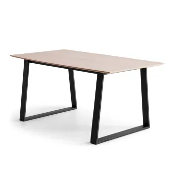 Masa de dining in culoare naturala extensibila cu blat cu aspect de lemn de stejar 90x165 cm Meza - Hammel Furniture imagine