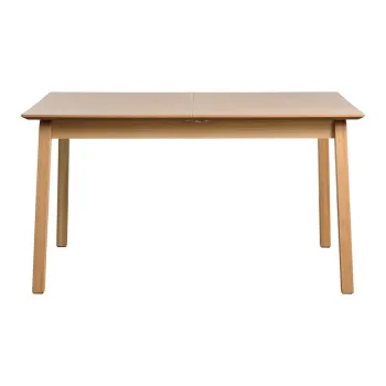 Masa de dining in culoare naturala extensibila cu blat cu aspect de lemn de stejar 95x200 cm Bari - Unique Furniture imagine