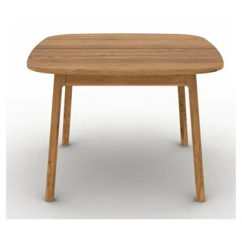 Masa de dining in culoare naturala extensibila din lemn de stejar 100x160 cm Twig - The Beds imagine