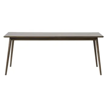 Masa de dining maro extensibila cu blat cu aspect de lemn de stejar 190x90 cm Barrali - Unique Furniture imagine