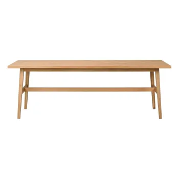 Masa de dining natural cu aspect de lemn de stejar 100x220 cm Plainfield - Rowico imagine