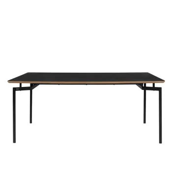 Masa de dining neagra 90x180 cm Aldo - Storaa imagine