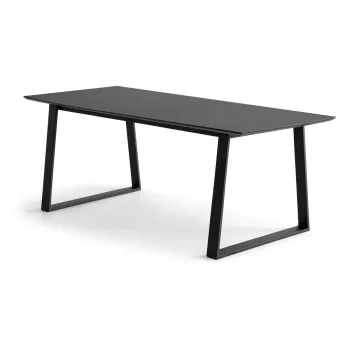 Masa de dining neagra extensibila cu blat negru 100x210 cm Meza - Hammel Furniture imagine