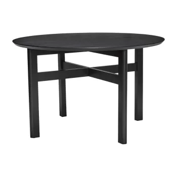 Masa de dining neagra rotunda o 120 cm Fjord - Hubsch imagine