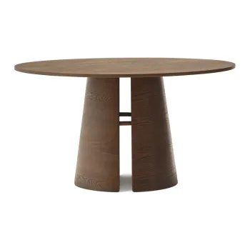 Masa de dining rotunda cu aspect de lemn de frasin o 137 cm Cep - Teulat imagine