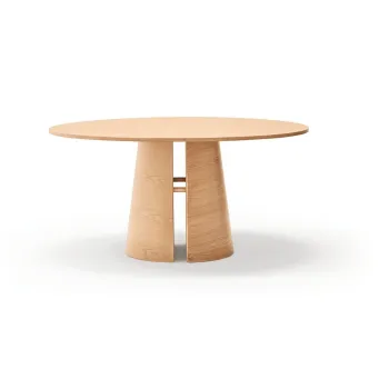 Masa de dining rotunda cu aspect de lemn de frasin o 157 cm Cep - Teulat imagine