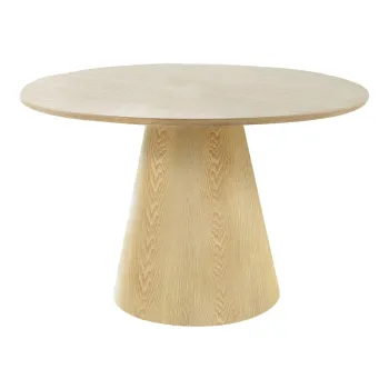 Masa de dining rotunda cu blat cu aspect de lemn de frasin o 120 cm Bolton - House Nordic imagine