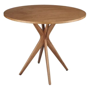 Masa de dining rotunda cu blat cu aspect de lemn de frasin o 70 cm Jubi - Ragaba imagine