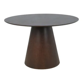 Masa de dining rotunda cu blat cu aspect de lemn de nuc o 120 cm Bolton - House Nordic imagine