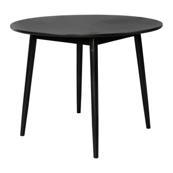 Masa de dining rotunda cu blat cu aspect de lemn de stejar o 120 cm Fabio - White Label imagine