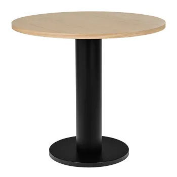 Masa de dining rotunda cu blat cu aspect de lemn de stejar o 65 cm Sool - noo.ma imagine