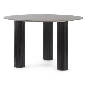 Masa de dining rotunda cu blat cu aspect de marmura o 120 cm Bamira - Yes Everyday imagine