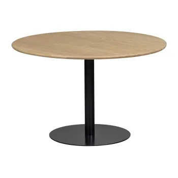 Masa de dining rotunda cu blat din lemn de stejar o 120 cm Tablo - WOOOD imagine
