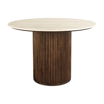 Masa de dining rotunda cu blat din piatra o 115 cm Arda - Dutchbone imagine