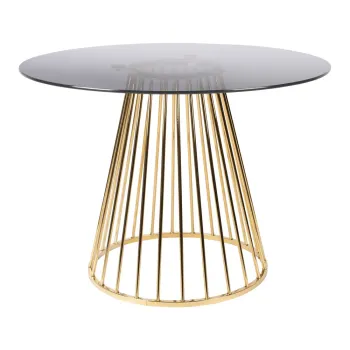 Masa de dining rotunda cu blat din sticla o 104 cm Floris - White Label imagine