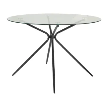 Masa de dining rotunda cu blat din sticla o 110 cm Silvie - Storaa imagine