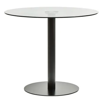 Masa de dining rotunda cu blat din sticla o 90 cm Metropolitan - Premier Housewares imagine