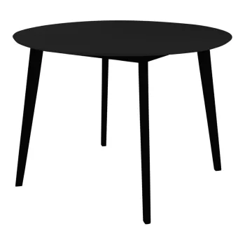 Masa de dining rotunda cu blat negru 105x105 cm Vojens - House Nordic imagine