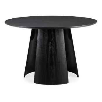 Masa de dining rotunda cu blat negru o 120 cm Zuri - MOME imagine